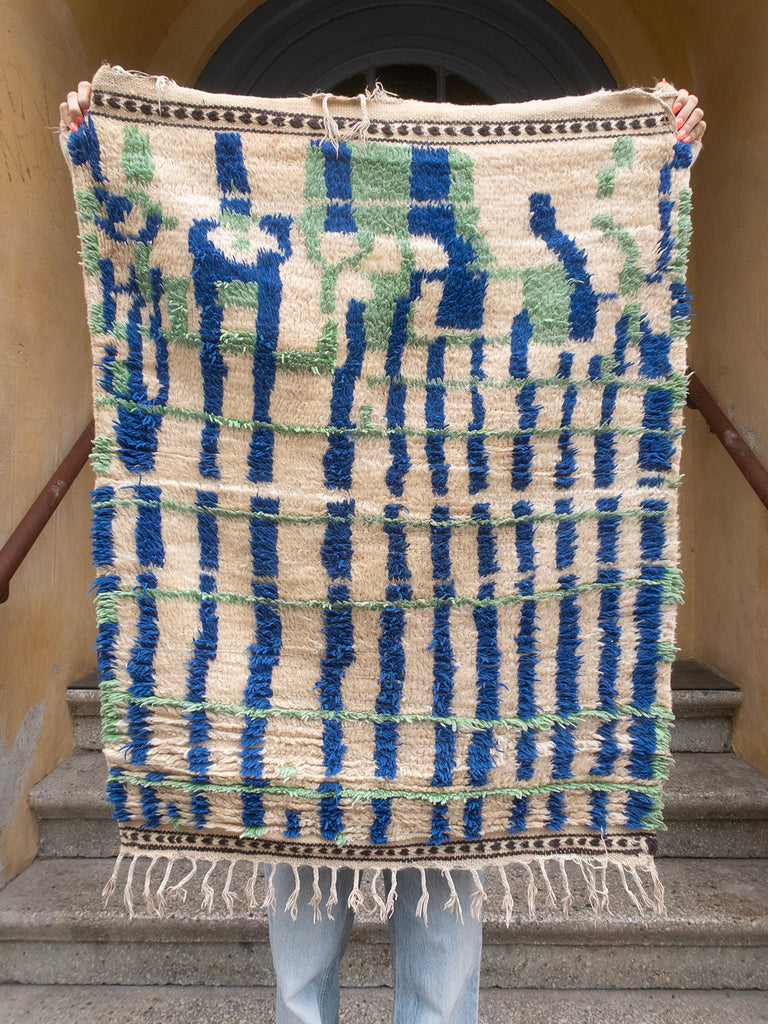 Moroccan vintage blanket - Azilal 398