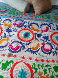 Indisk kantha suzani sengetæppe 43