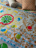 Indisk kantha suzani sengetæppe 47