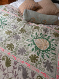 Indisk kantha suzani sengetæppe 50