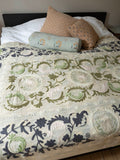 Indisk kantha suzani sengetæppe 52