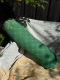 Indian Kantha Pillow Cylinder - 235 Green