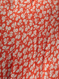 Summer Skirt - 89 Red with White Flower