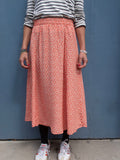 Summer Skirt - 89 Red with White Flower