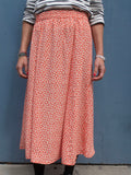 Summer Skirt - 89 Red with White Flower