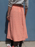 Summer Skirt - 89 Red with White Flower