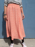 Summer Skirt - 89 Red with White Flower