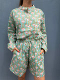Pyjamas Short Aqua Blue