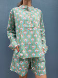 Pyjamas Short Aqua Blue