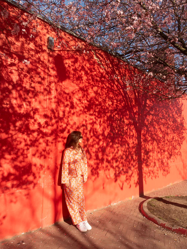 Pyjamas Blockprint - Mandarin