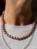 Grannys Stone Necklace - Rhodonite