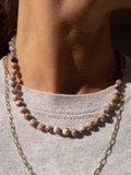 Grannys Stone Necklace - Rhodonite and labradorite