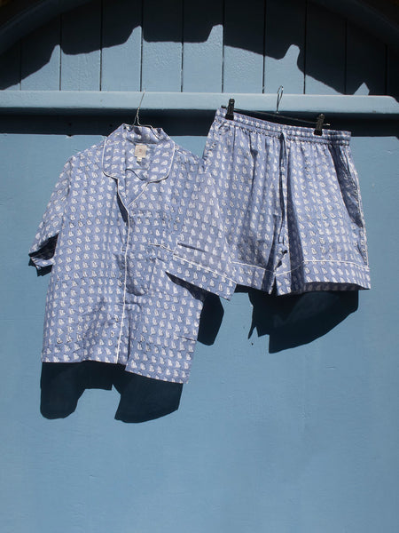 Pajamas Short Aqua Blue
