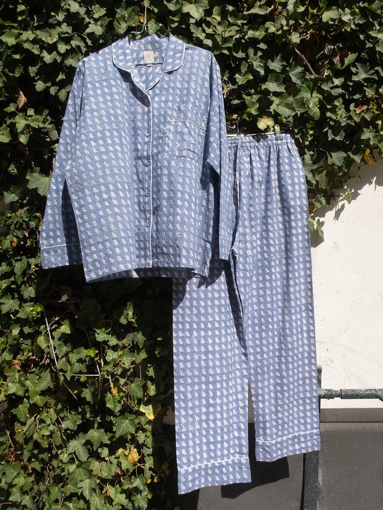 Pyjamas Blockprint - Seashell