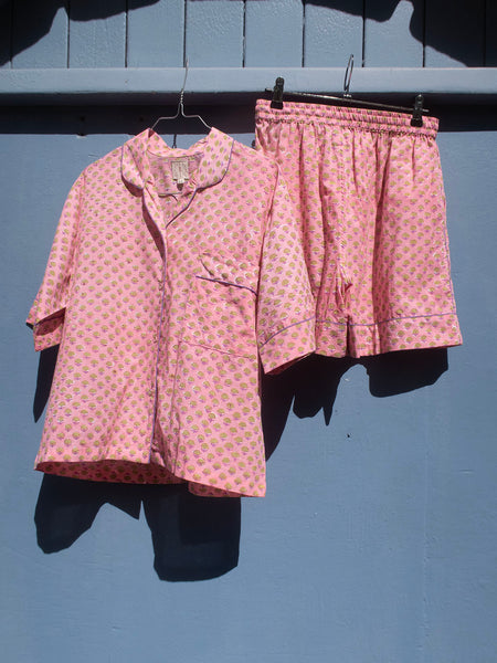 Pajamas Short Aqua Blue