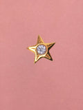 Earring No. 40 - Stud Star - Aqua Marine