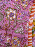 Quiltet babytæppe - Pink/Yellow