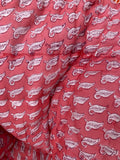 Quiltet babytæppe - Coral Pink/Beige