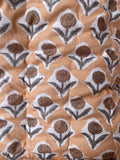 Quiltet babytæppe - Turquoise/Beige