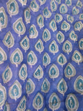 Quiltet tæppe - Blue/Black