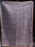Quiltet tæppe - Blue/Black