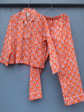 Pyjamas Blockprint - Mandarin