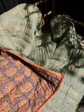Quiltet tæppe - Soft Blue / Mint