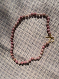 Grannys Stone Necklace - Rhodonite
