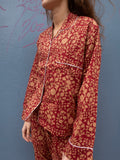 Pyjamas Blockprint - Ruby Red