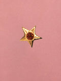 Earring No. 40 - Stud Star - Garnet