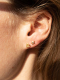 Earring No. 40 - Stud Star - Aqua Marine