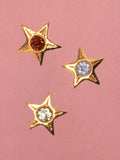 Earring No. 40 - Stud Star - Garnet