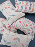 White Kantha Cushion S - 04