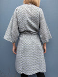 Kimono Blockprint Green Leaves