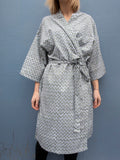 Kimono Blockprint Green Leaves