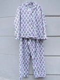 Pyjamas Blockprint Pink Flower