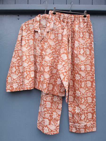 Blockprint Pajamas Caramel