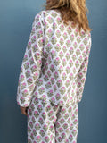 Blockprint Pink Flower Pajamas