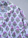 Blockprint Pink Flower Pajamas