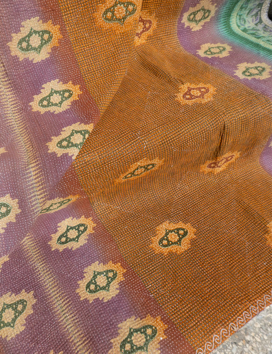 Indisk kantha sengetæppe - 861