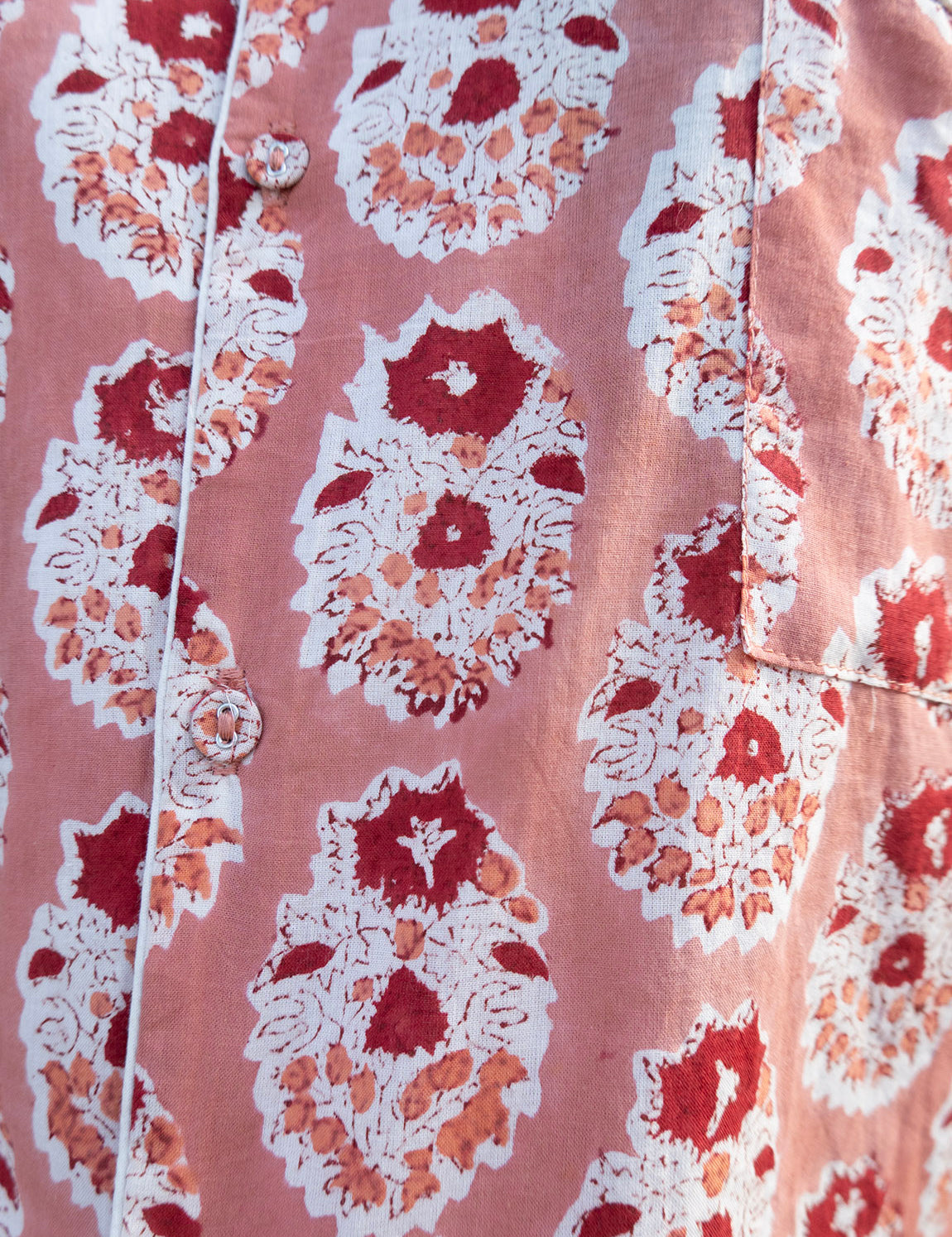 Pajamas Blockprint - Old Rose
