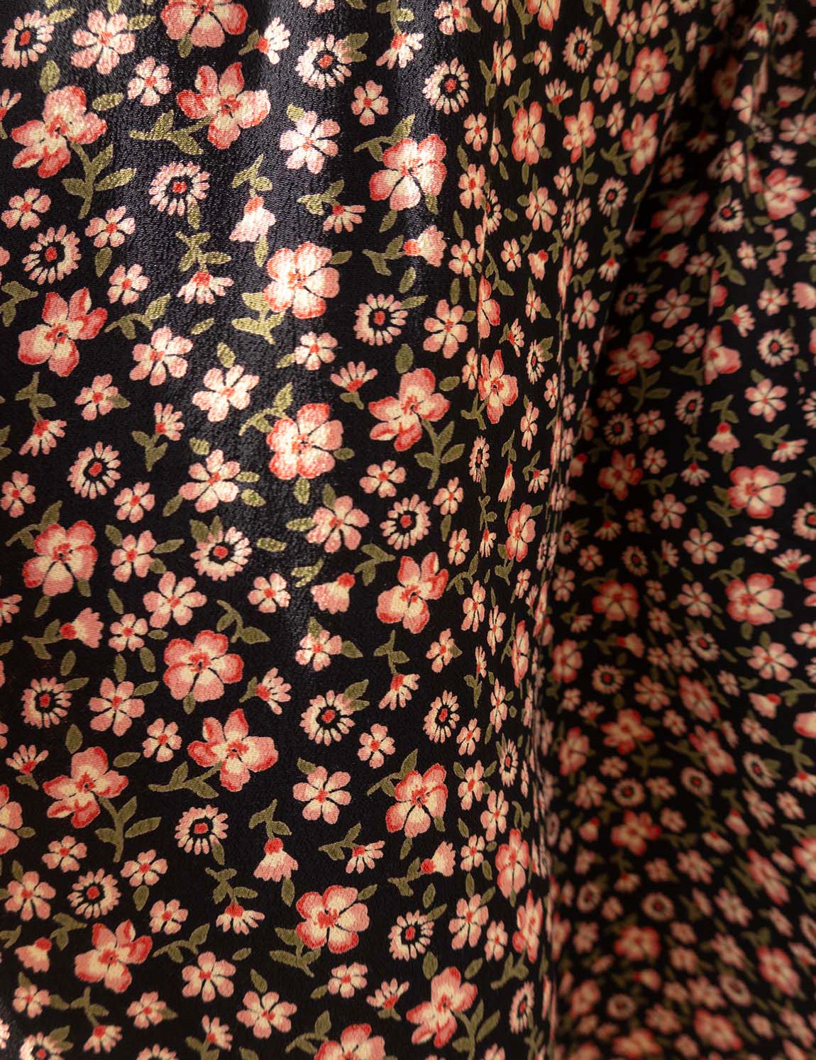 Summer Skirt - 102 Black with Pink Flowers