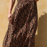 Summer Skirt - 102 Black with Pink Flowers