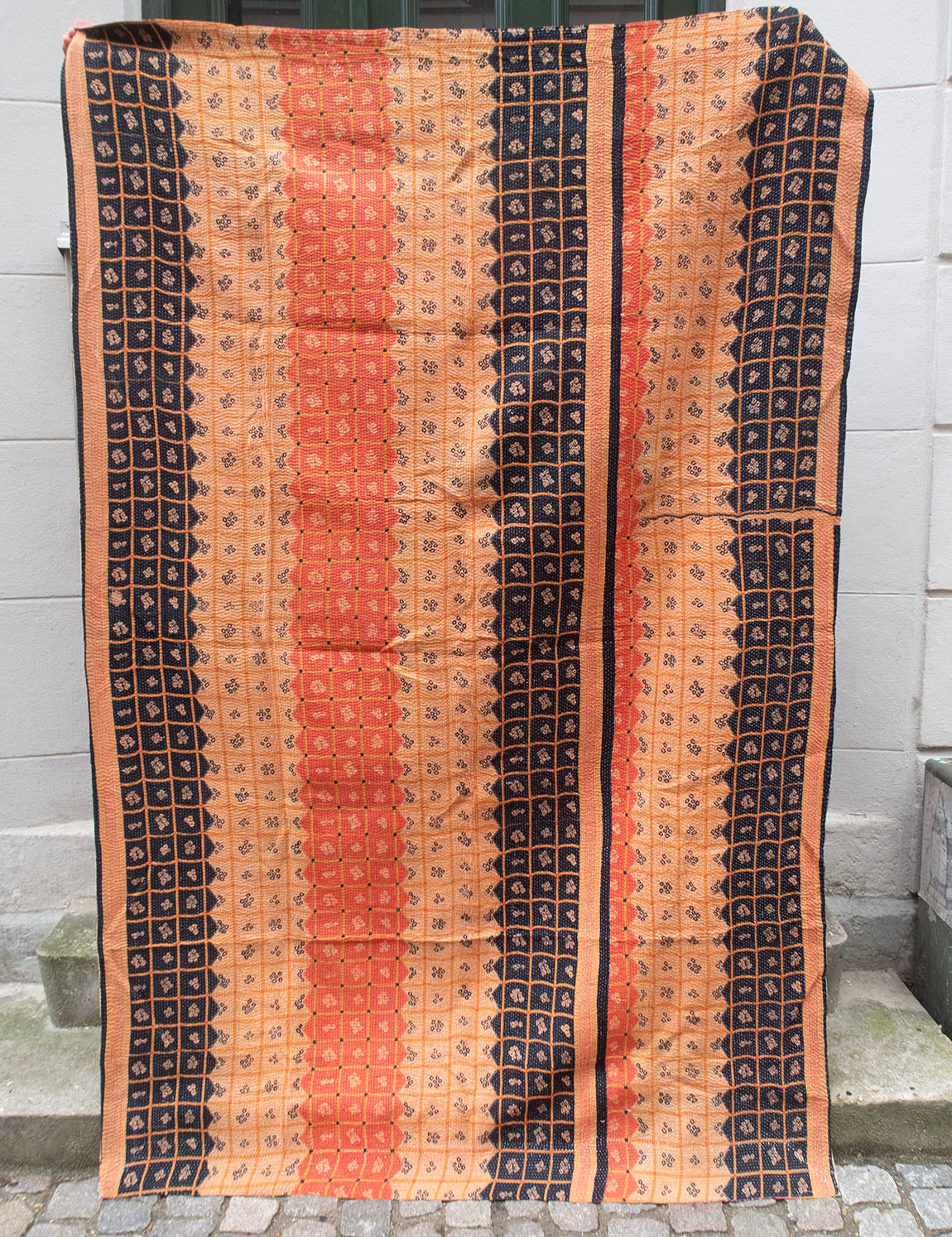Indian Kantha Bedspread - 19