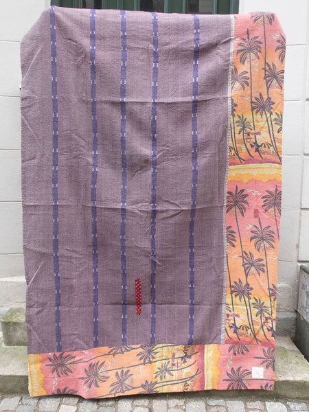 Indian Kantha Bedspread - 19