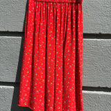 Summer Skirt - 113 Rød m Små Blomster