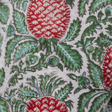 Pyjamas Blockprint - Green with Red Pineapple