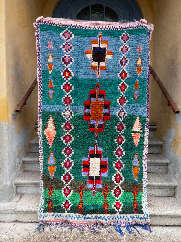 Marokkansk vintage tæppe - Boucheroite 2669