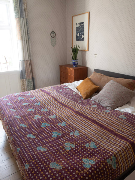 Indian Kantha Bedspread - 33