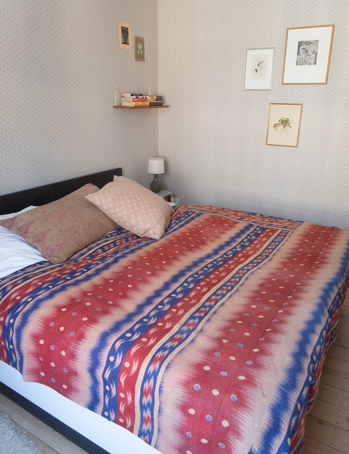 Indian kantha bedspread - 38